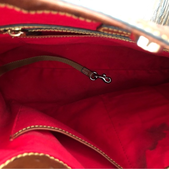 Dooney & Bourke Cognac Leather Cooper Hobo Bag - Picture 12 of 16
